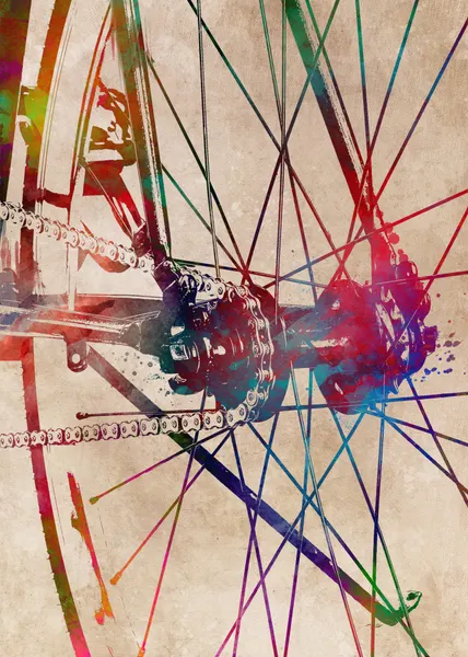 Colorful Bicycle Wheel by Justyna Jaszke