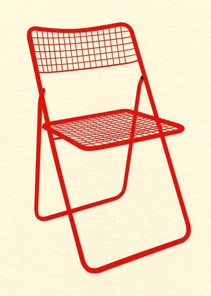 Ted Net Chair Red by Rosi Feist
