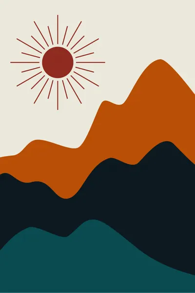 Abstract Mountain Sun by jay stanley