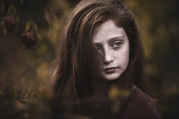Pensive Redhead Portrait by AYMAN KHRBAWE