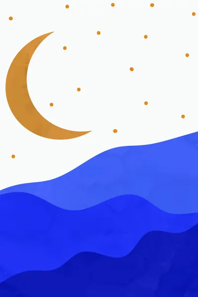 Moonlit Blue Ocean by jay stanley