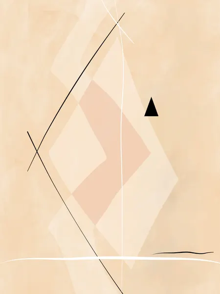 Geometric Blush Abstraction by Elena Ristova
