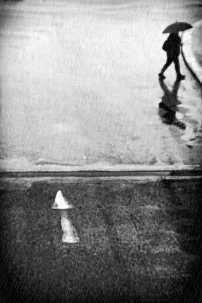 Walking In Rain by Laura Mexia