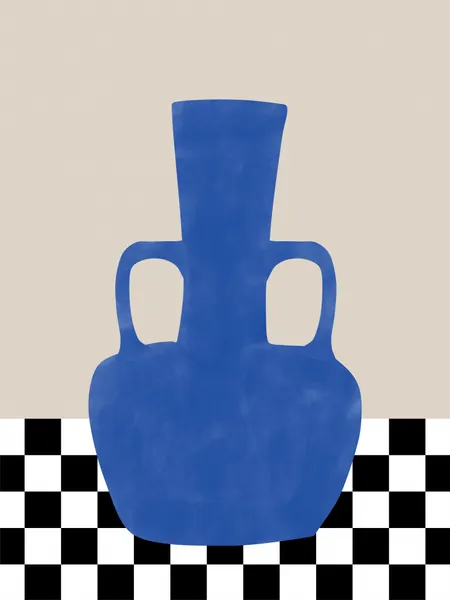Blue Amphora Still Life by Elena Ristova