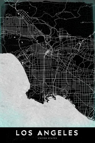 Modern Los Angeles Map by StudioSix