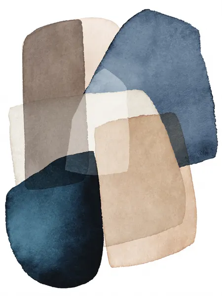 Blue Brown Blocks by Kathrin Pienaar