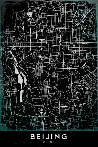 Dark Beijing City Map by StudioSix