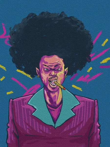 Intense Afro Smoker by Joshua msonthe