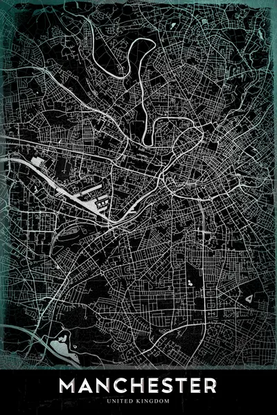 Modern Manchester City Map by StudioSix