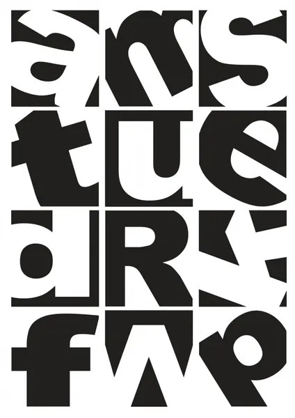 Abstract Letter Grid by Valeria Castillo