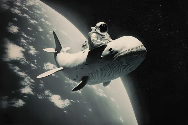 Cosmic Whale Ride by Treechild