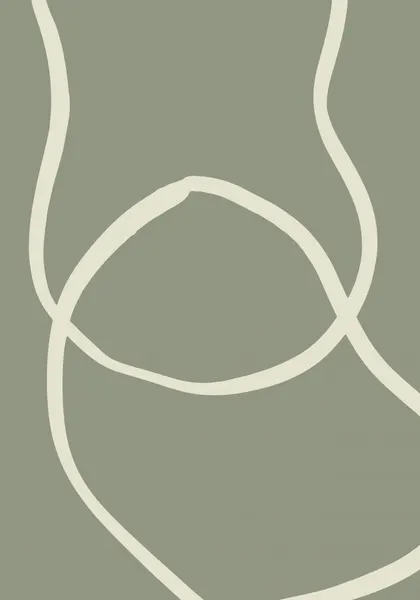 Serene Abstract Curves by Pictufy Studio