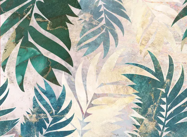 Tropical Marble Leaves by Sarah Manovski
