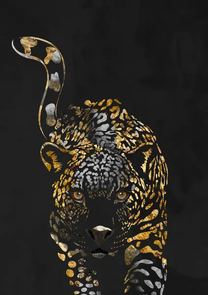 Black Gold Silver Jaguar by Sarah Manovski