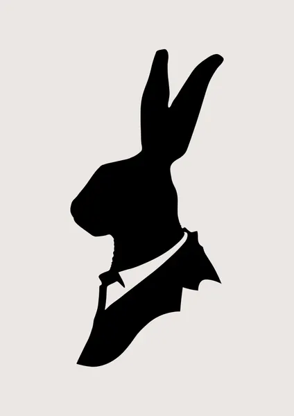 Dapper Rabbit Silhouette by Florent Bodart