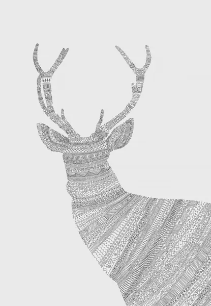 Intricate Patterned Deer by Florent Bodart
