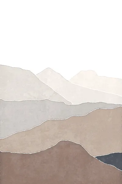 Muted Mountain Landscape by Melloi Art Prints
