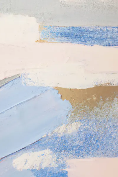 Soft Blue Gold Abstract by Melloi Art Prints