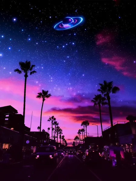 Cosmic Palm Street by Ritvik takkar