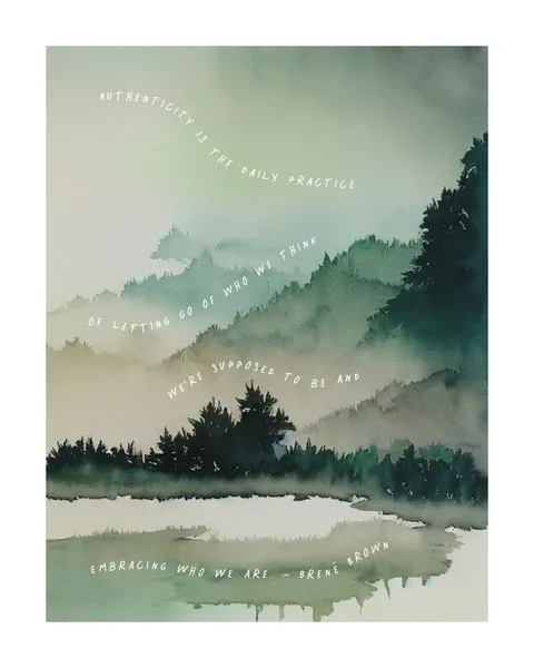 Misty Mountain Serenity Quote by KsanaKalpa