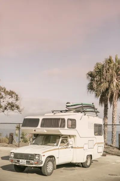 Vintage Camper Parked by Shot by Clint