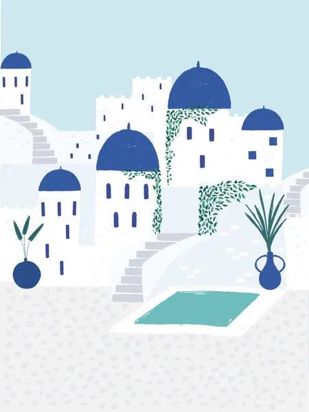 Greek Island Village by Aislinn Simmonds