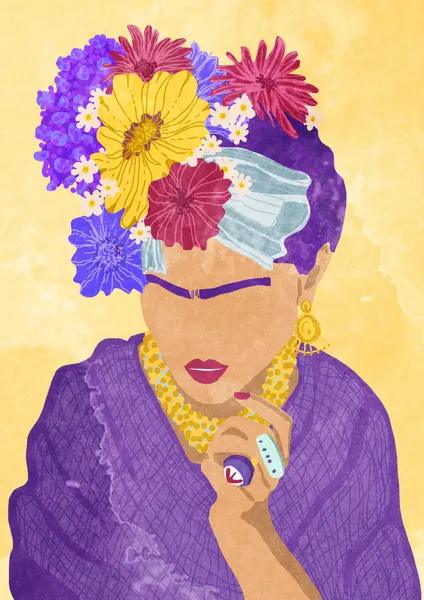Frida and flowers by Raissa Oltmanns