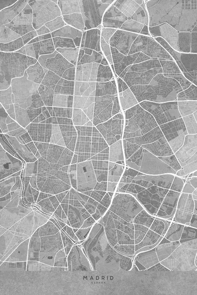 Madrid City Map by Rosana Laiz Blursbyai
