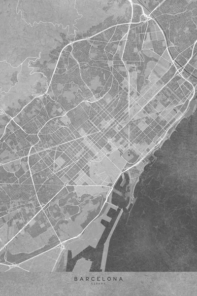 Barcelona Urban Map View by Rosana Laiz Blursbyai