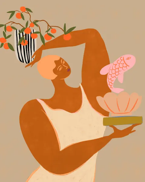 Fish And Oranges by Arty Guava