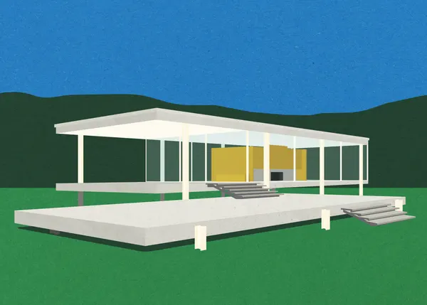 Ludwig Mies Van Der Rohe Farnsworth House by Rosi Feist