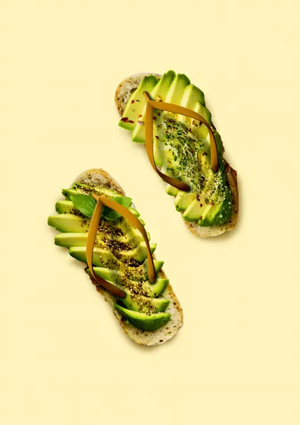 Avocado Flip-Flop Toast by Artem Pozdniakov