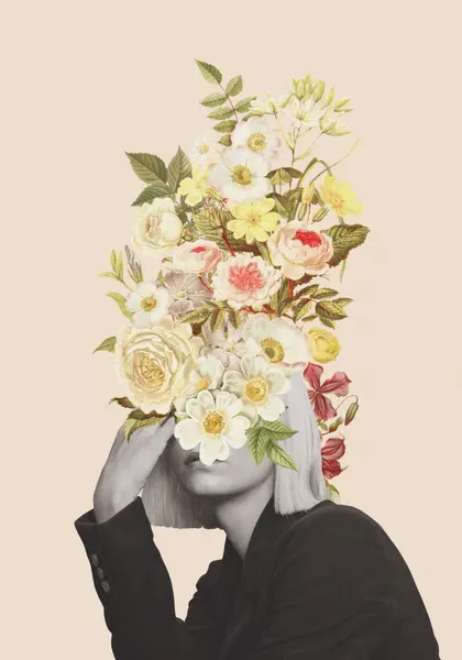 Surreal Floral Portrait by Frida Floral Studio