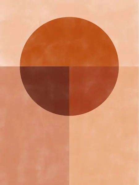 Earthy Geometric Circle by Elena Ristova