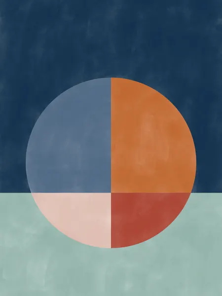 Muted Geometric Circle by Elena Ristova