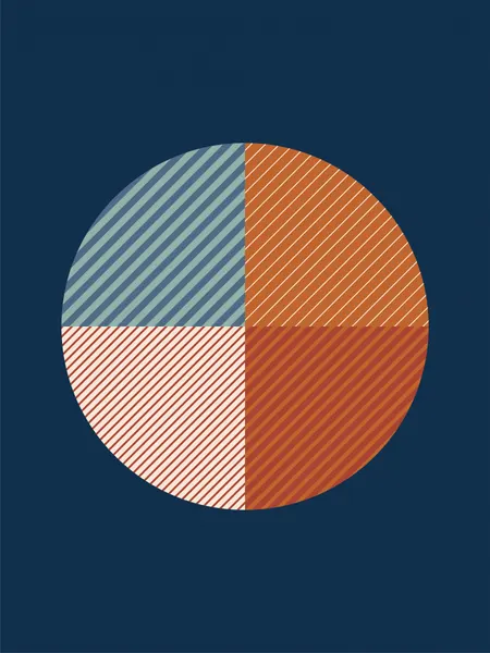 Divided Striped Circle by Elena Ristova