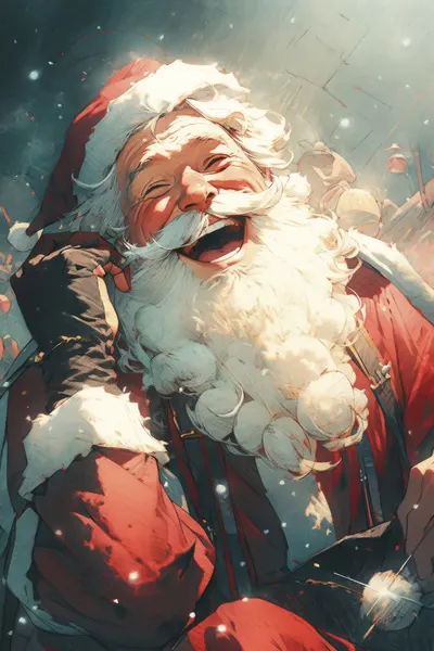 Jolly Santa's Call by Treechild
