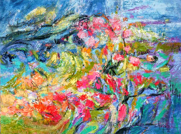 Expressionist Colorful Abstract by Dorothy Fagan