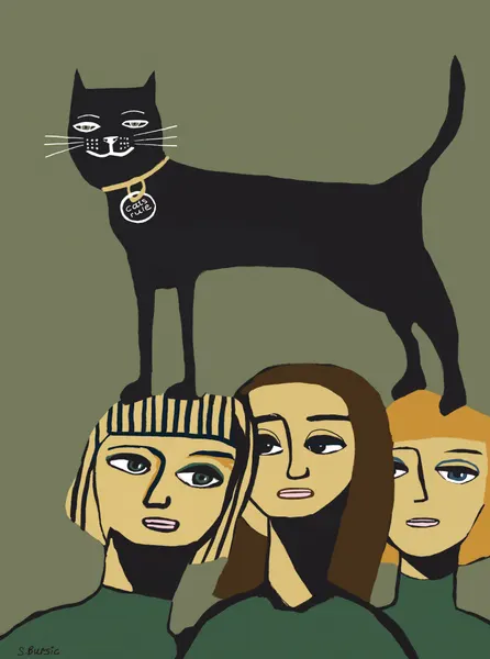 Good Vibes Black Cat by Sharyn Bursic