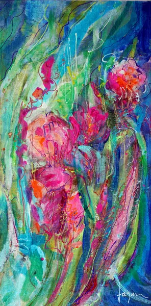 Impressionist Floral Abstract by Dorothy Fagan