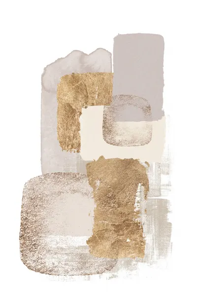 Gilded Abstract Shapes by Sally Ann Moss