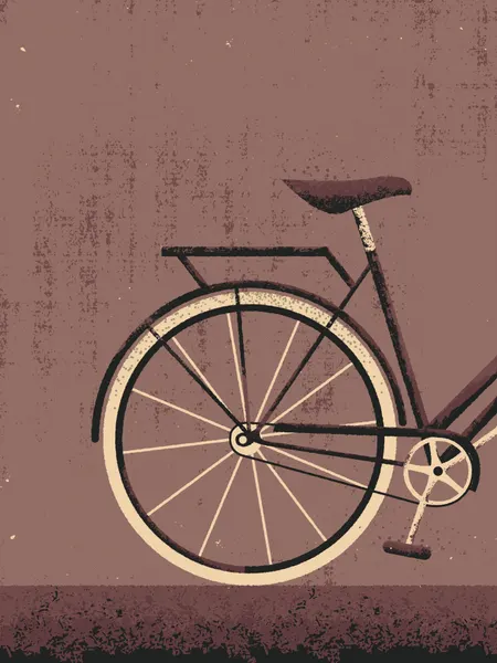 Retro Brown Bicycle by The Creating Mind