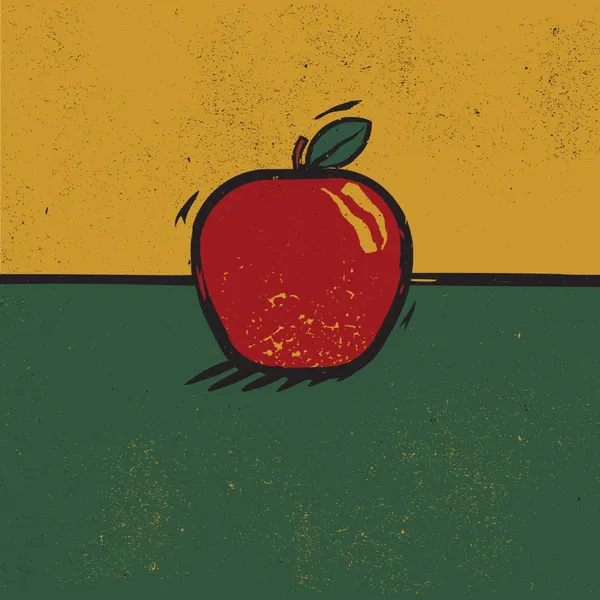 Vintage Red Apple by The Creating Mind