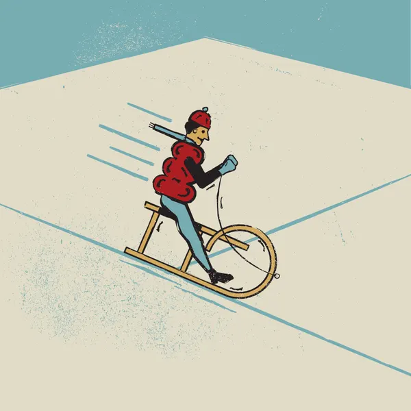 Speedy Winter Sledding by The Creating Mind