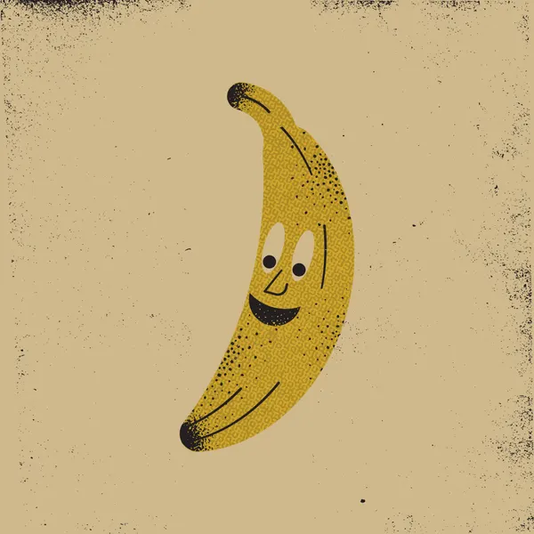 Smiling Retro Banana by The Creating Mind