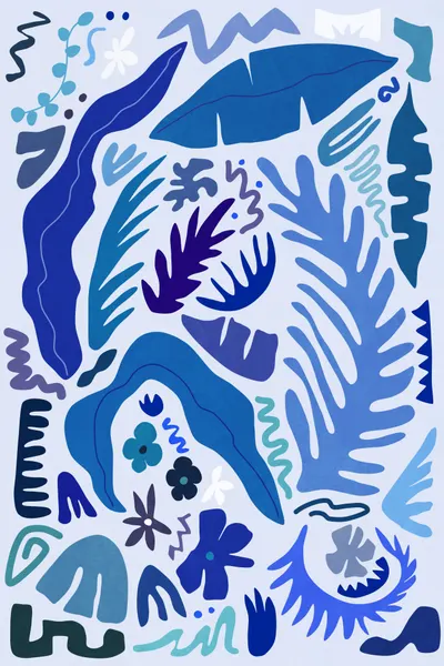 Blue Botanical Abstract by amini54