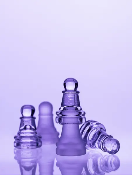 Purple Glass Chess Pawns by Julia Ramiro
