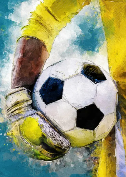 Goalkeeper's Vibrant Catch by Justyna Jaszke