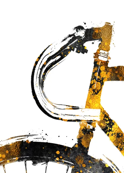 Abstract Gold Bicycle by Justyna Jaszke