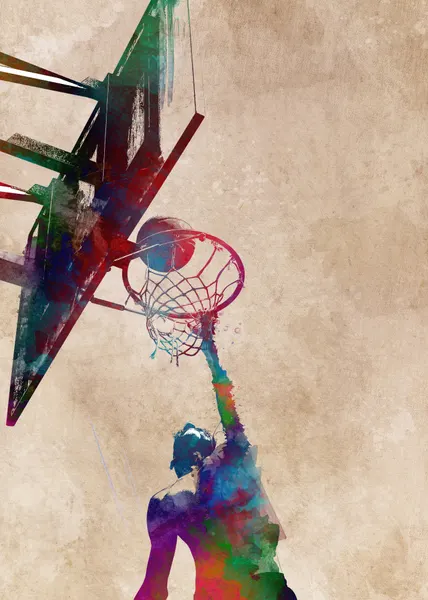 Colorful Basketball Dunk by Justyna Jaszke